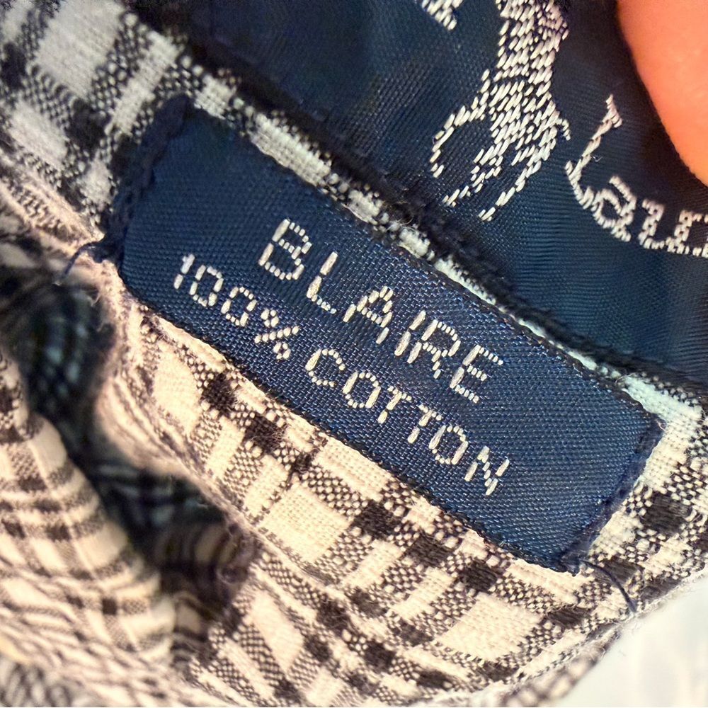 Ralph Lauren Blaire Cotton Shirt Black/White Plaid Short Sleeve Preppy Top Sz L - Picture 6 of 7